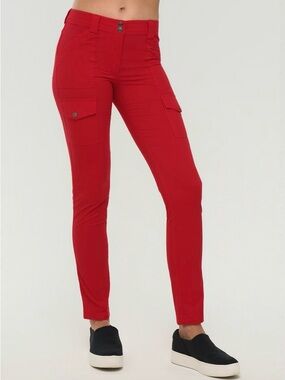 Anatomie Kate Skinny Lightweight Red Cargo Pants